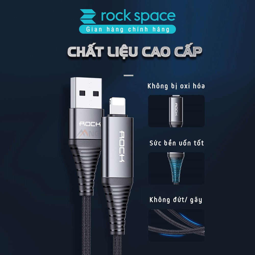 Dây cáp sạc nhanh 4 in 1 Rockspace R12 sạc nhanh PD QC cho mọi dòng điện thoại - bảo hành 12 tháng