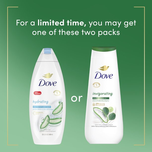 Sữa tắm siêu dưỡng ẩm Dove Invigorating Liquid Body Wash Aloe & Eucalyptus Scent