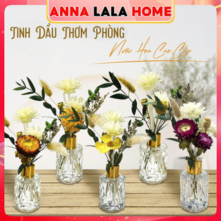 Tinh dầu nước hoa thơm phòng TỎA 2 THÁNG, kèm que và hoa khô