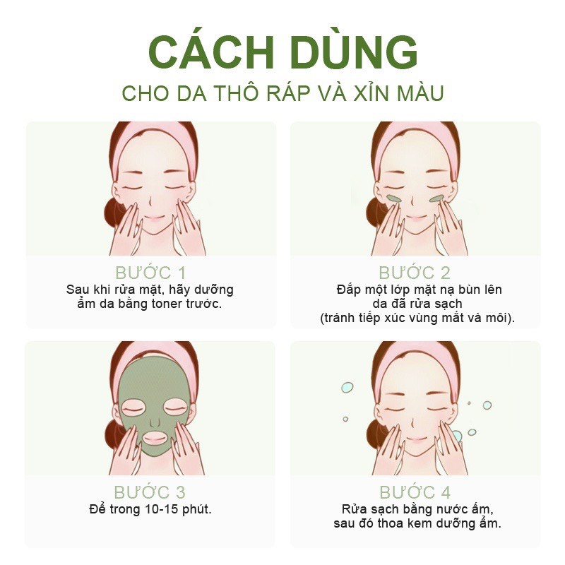 Kem dưỡng trắng da trà xanh Fenyi 100g với tinh chất lá trà xanh tự nhiên, Đất sét dưỡng ẩm da mặt tẩy tế bào da chết