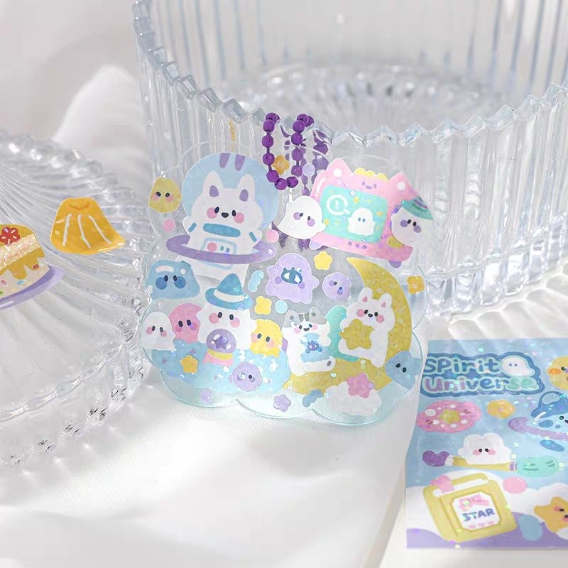 Sticker Lấp Lánh Phong Cách Hàn Quốc Trang Trí DIY Laptop, Sách Vở Học Tập