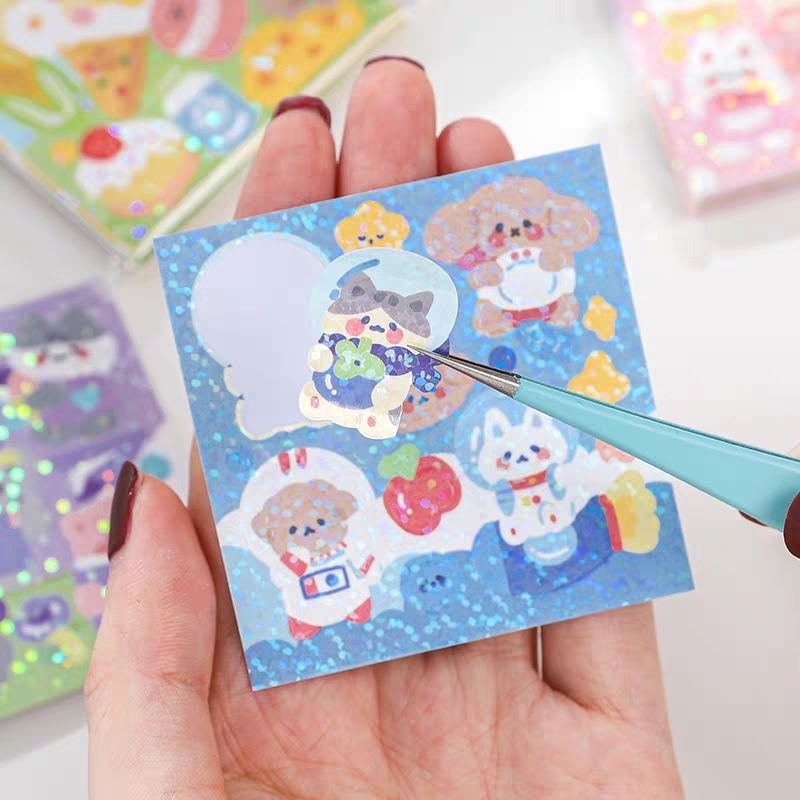 Sticker Lấp Lánh Phong Cách Hàn Quốc Trang Trí DIY Laptop, Sách Vở Học Tập