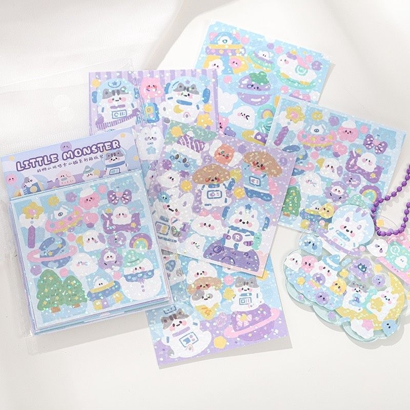 Sticker Lấp Lánh Phong Cách Hàn Quốc Trang Trí DIY Laptop, Sách Vở Học Tập