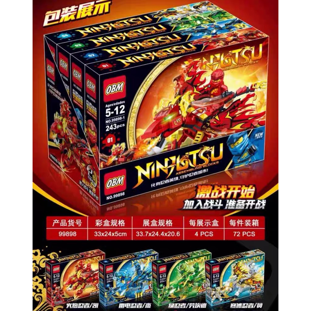 Đồ chơi Kiểu Lego Ninjago rồng biến hình chiến binh