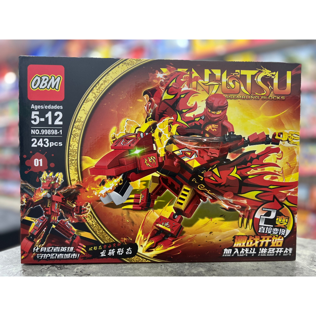 Đồ chơi Kiểu Lego Ninjago rồng biến hình chiến binh