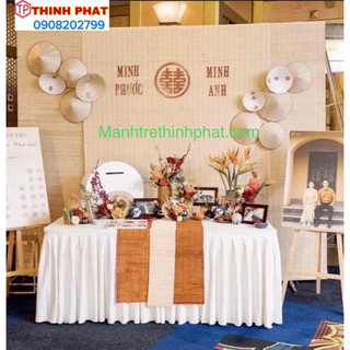 Mành tăm tre trang trí sân khấu khổ 1.5mx2m. Vách ngăn mành tre trúc. Phông nền mành tăm tre chụp hình. Sỉ mành tăm tre.