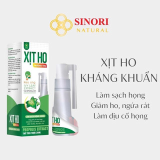 Xịt Họng Giảm Ho SINORI, Kháng Khuẩn, Giảm Ngứa Rát Họng, Hen Xuyễn, Ho Kéo Dài, Viêm Phế Quản 25ml