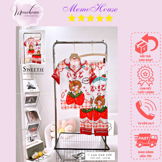 Đồ mặc nhà pijama tơ lụa tnqd freesize - hàng thiết kế cao cấp boo