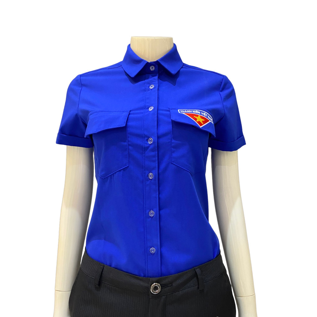 SM ngắn xanh đoàn R115 nữ - TNG