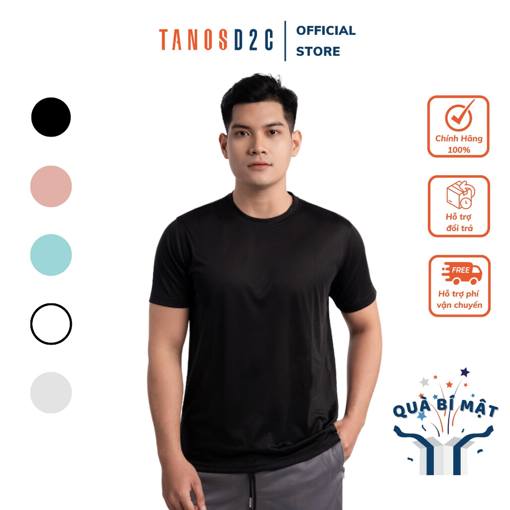 Áo Thể Thao Nam TANOSD2C Thun Lạnh Siêu Mỏng Thoáng Khí, Tập Gym Cổ Tròn Tay Ngắn, Co Giãn, Chuẩn Form - A01-088