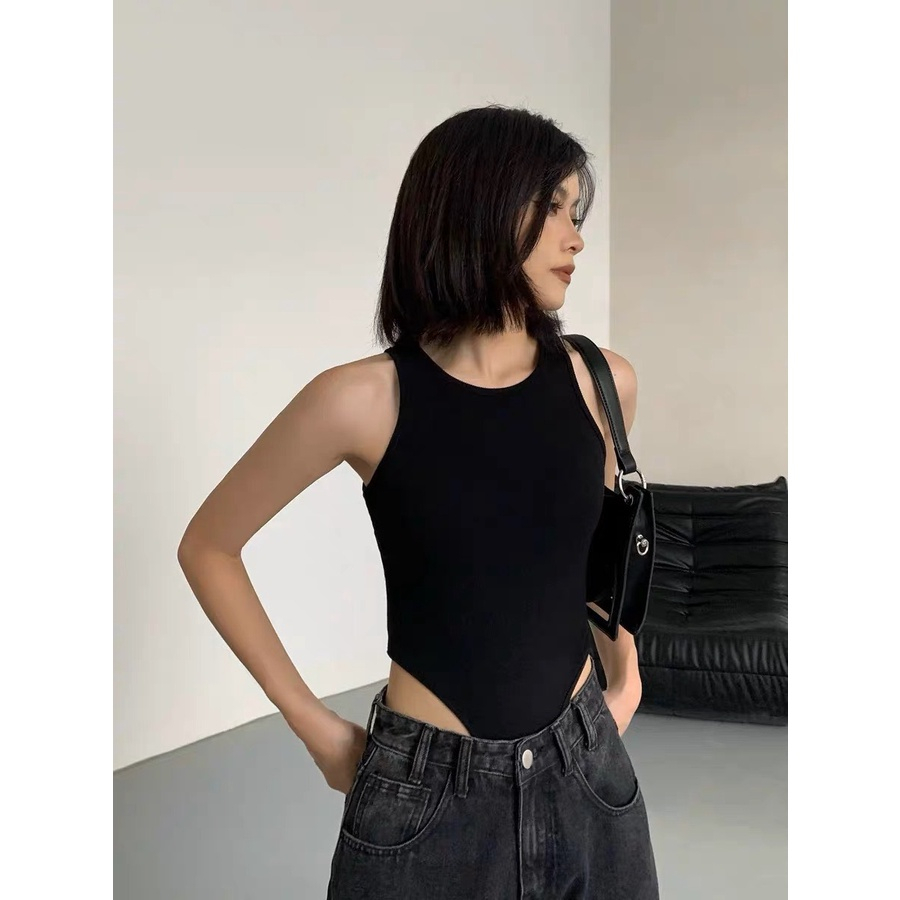 Bodysuit Áo Liền Thân Sát Nách, Khoét Lưng - Tharo Clothing