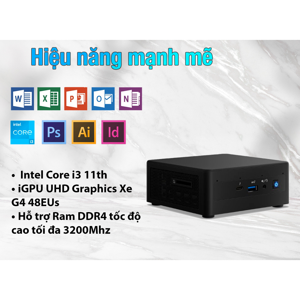 Máy tính Intel NUC 11 - NUC11PAH (i3-1115G4) thiết kế tối giản, tiết kiệm không gian | BigBuy360 - bigbuy360.vn