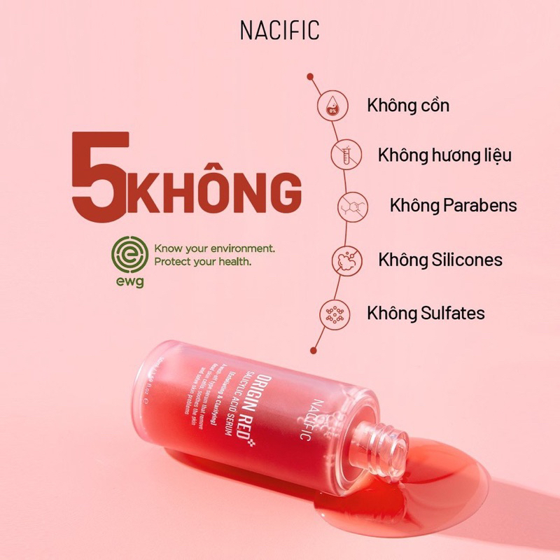 Tinh Chất Peel Da Dịu Nhẹ Nacific Origin Red Salicylic Acid Serum