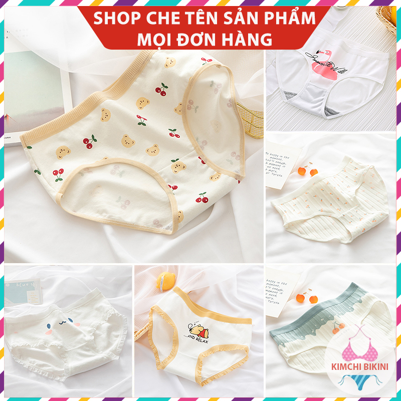 quần chip nhỏ nữ cotton xinh cute màu trắng dễ thương KIMCHIBIKINI quần xì ship nót nữ 1k bé gái học sinh rẻ QL038