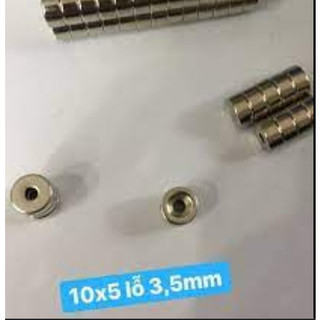 Nam châm viên 10x5 lỗ vát 3.5mm