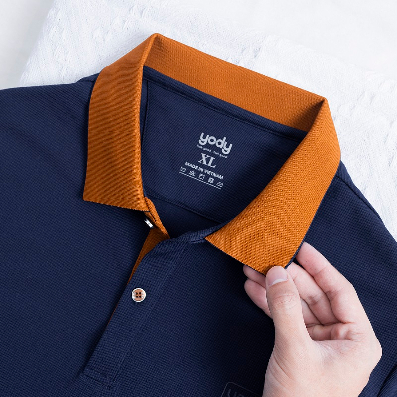 Áo phông polo YODY nam thấm hút tốt áo thun chất liệu cafe chống tia UV hữu hiệu MCF2 APM3635