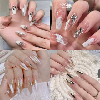 Nailbox,10 móng úp thiết kế , đính đá siêu sáng.