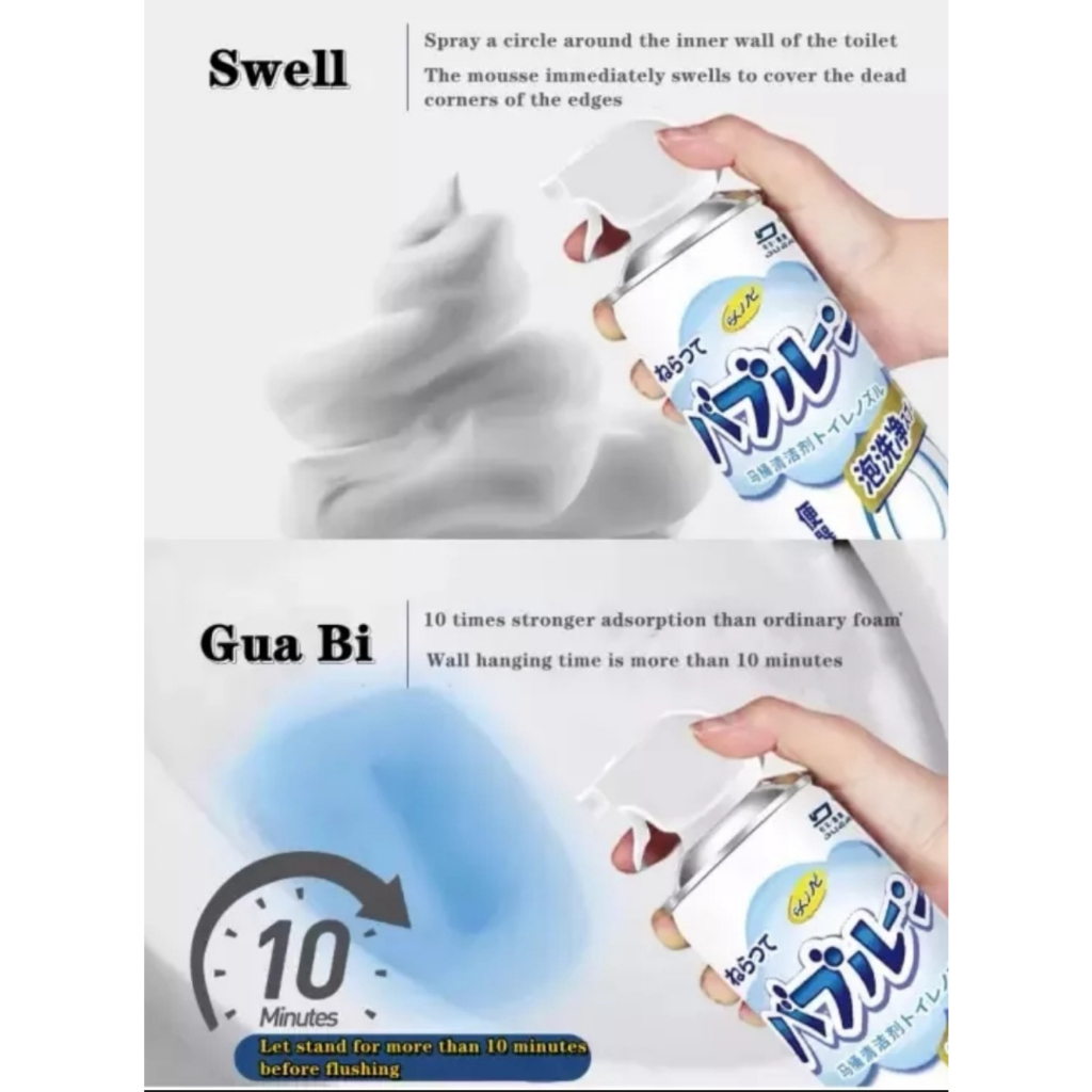 Chai xịt bọt tuyết vệ sinh toilet,bồn tắm, lau bóng gương, lâu bóng inox