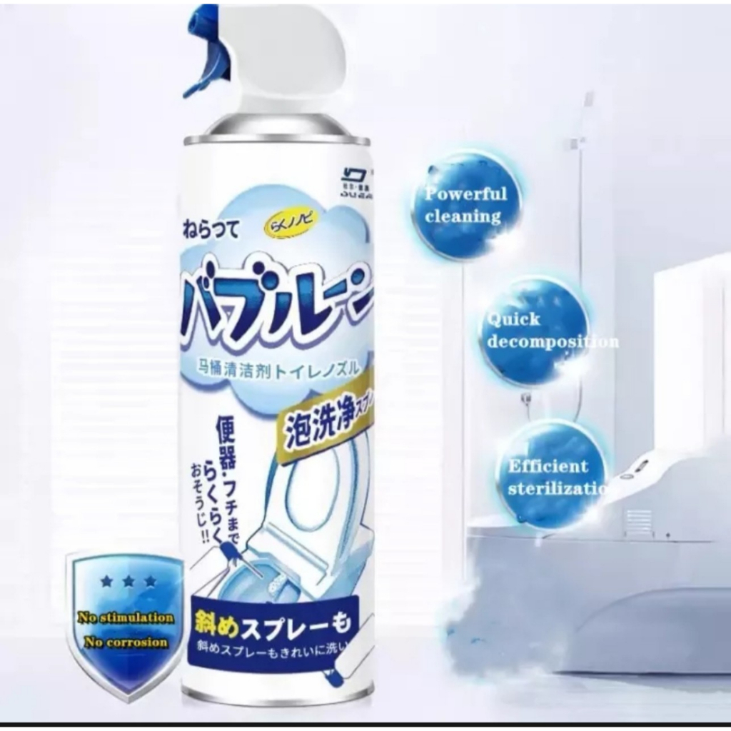 Chai xịt bọt tuyết vệ sinh toilet,bồn tắm, lau bóng gương, lâu bóng inox