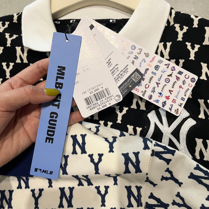 Áo polo MLB NY thiêu siêu nét
