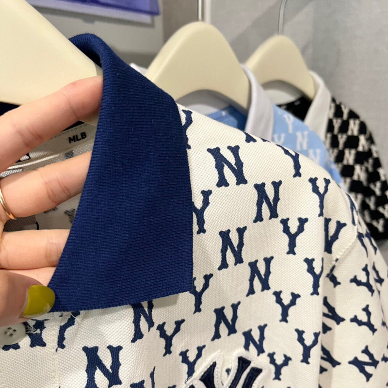 Áo polo MLB NY thiêu siêu nét