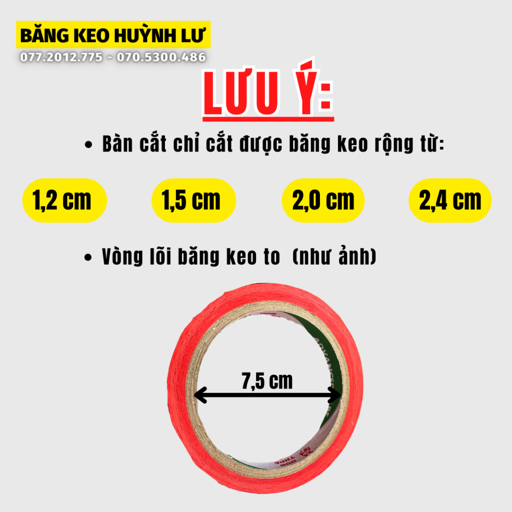 Bàn Cắt Băng Keo Cỡ Nhỏ 12mm,15mm,24mm - Vòng lớn