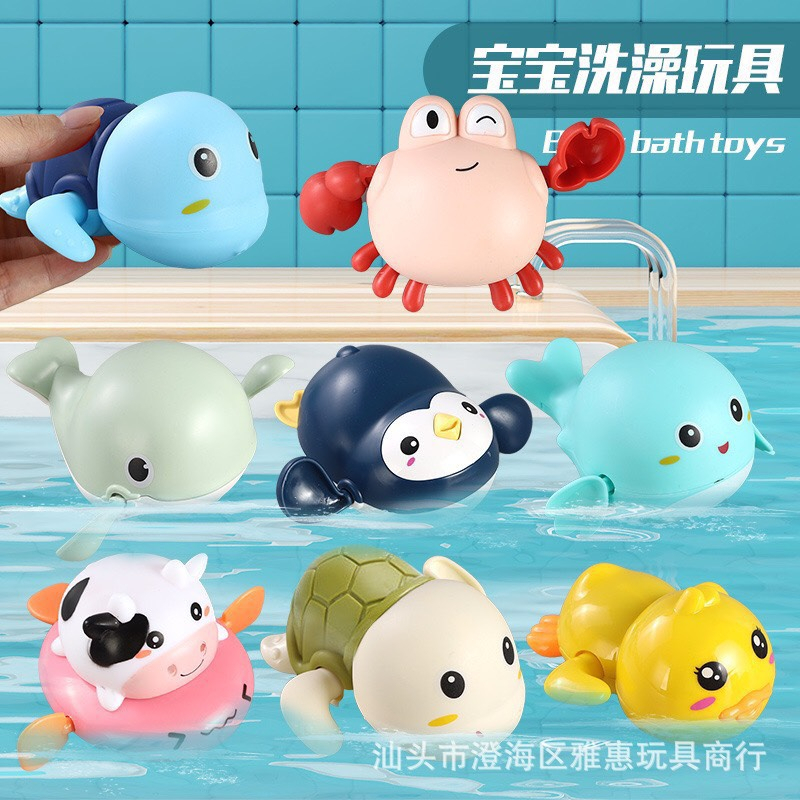 Đồ chơi nhà tắm cho Bé, Rùa bơi trong nước, đủ loại cho Bé lựa chọn RÙA, VỊT, CÁ, CUA, BÒ, CHÓ, THỎ, ẾCH, TÀU NGẦM