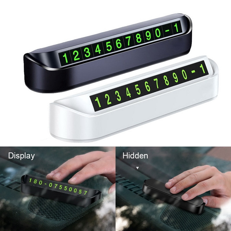 Bảng nằm ghi sđt số phản quang gắn logo hãng xe đặt taplo oto by Chất