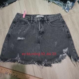 Chân váy jean,bò ngắn cạp cao
