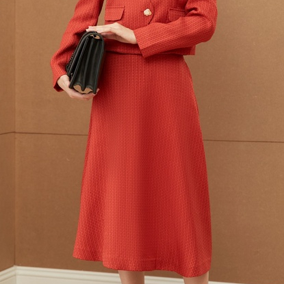 Chân váy nữ dáng dài HeraDG thiết kế chân váy xòe bồng bềnh, có túi sườn, chất dạ tweed cao cấp WTBB2039J