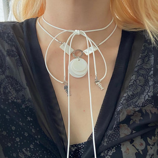 Vòng cổ xà cừ thắt nơ xương cá moonfire