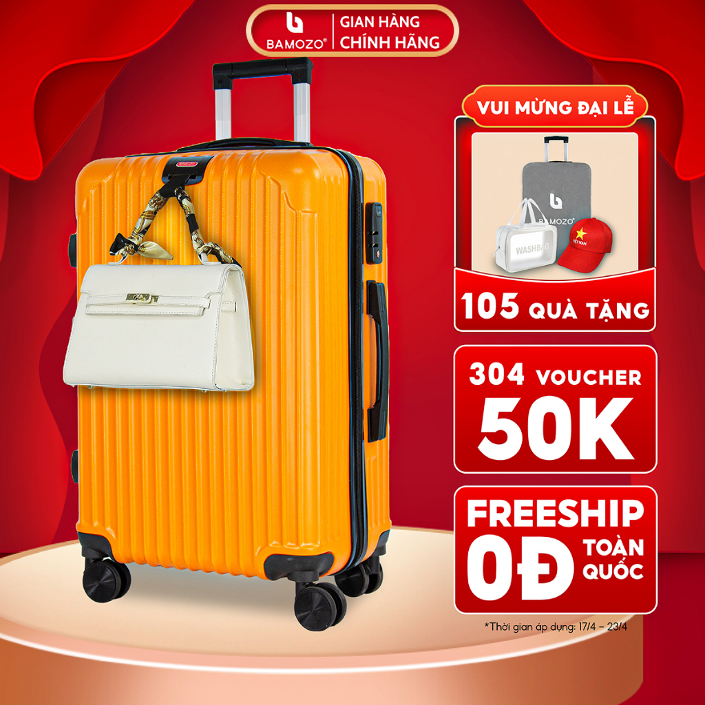 Vali Du Lịch Bamozo 8801 Bản Thường Size 24 Nhựa ABS Bền Đẹp Bảo Hành 5 Năm