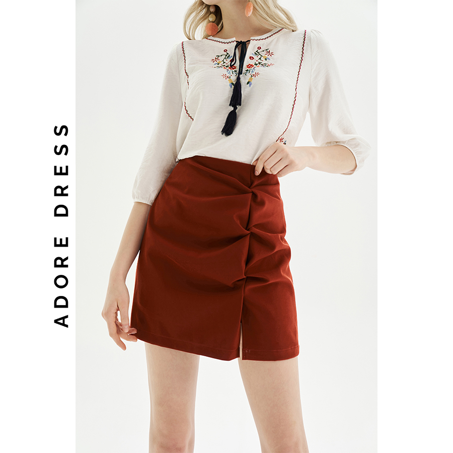 Chân váy Mini skirts tuytsy vặn lệch 2 màu 313SK1002 ADORE DRESS
