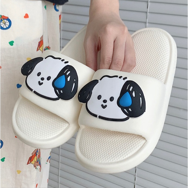 Dép nữ quai ngang họa tiết cún cute  IPOMOEA cao cấp - Dép bánh mì siêu nhẹ