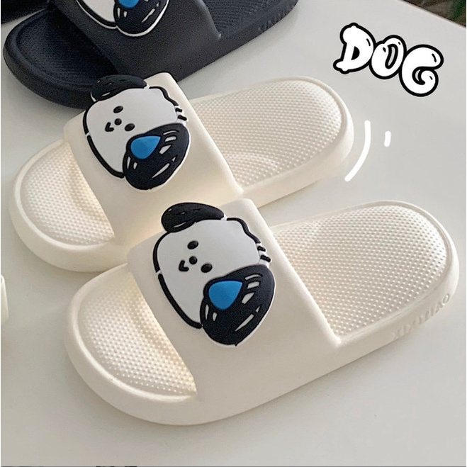 Dép nữ quai ngang họa tiết cún cute  IPOMOEA cao cấp - Dép bánh mì siêu nhẹ