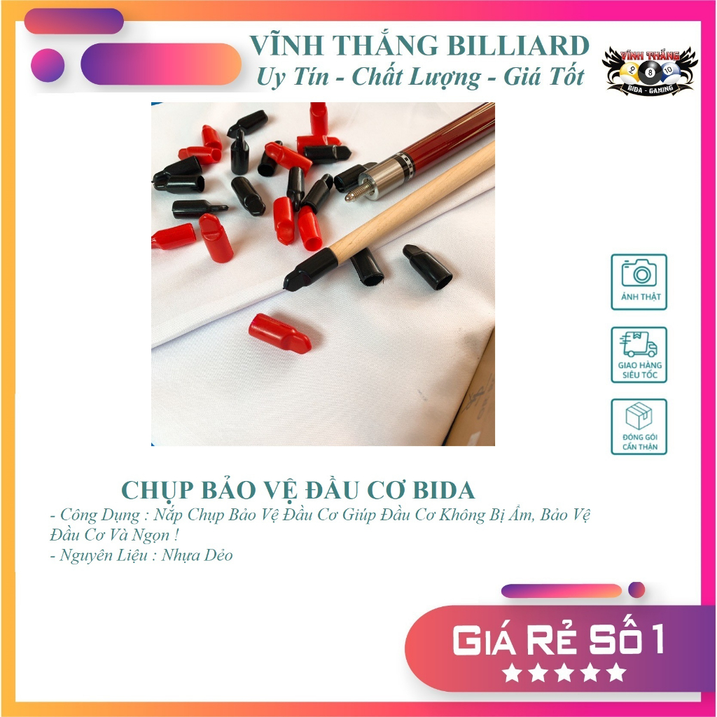 Chụp Đầu Cơ Bida (Chụp Đầu Tẩy Cơ Bida) - Giúp Bảo Vệ Đầu Cơ Chống Ẩm Mốc