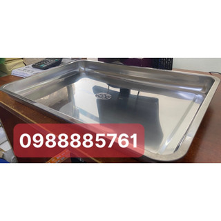 Khay inox phẳng dùng hấp thực phẩm nấu cơm có thể dùng cho tủ hấp kích thước 40x60