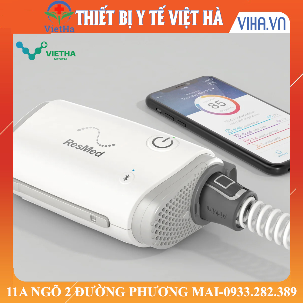 RESMED AIRMINI - MÁY TRỢ THỞ 1 CHIỀU NHỎ NHẤT THẾ GIỚI - CHUYÊN ĐIỀU TRỊ NGỦ NGÁY, NGƯNG THỞ KHI NGỦ