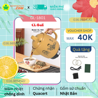 Ấm sắc thuốc Gali GL-1801 450W 3.3L nhập khẩu bảo hành chính hãng tiêu chuẩn an toàn thực phẩm QCVN