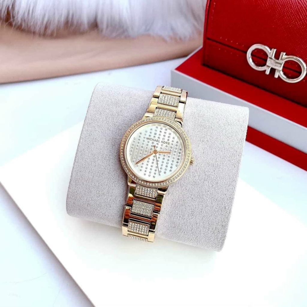 Đồng hồ nữ Michael Kors MK3985 Gabbi Pavé Glitz Watch 33mm, Authentic, fullbox, Luxury diamond watch