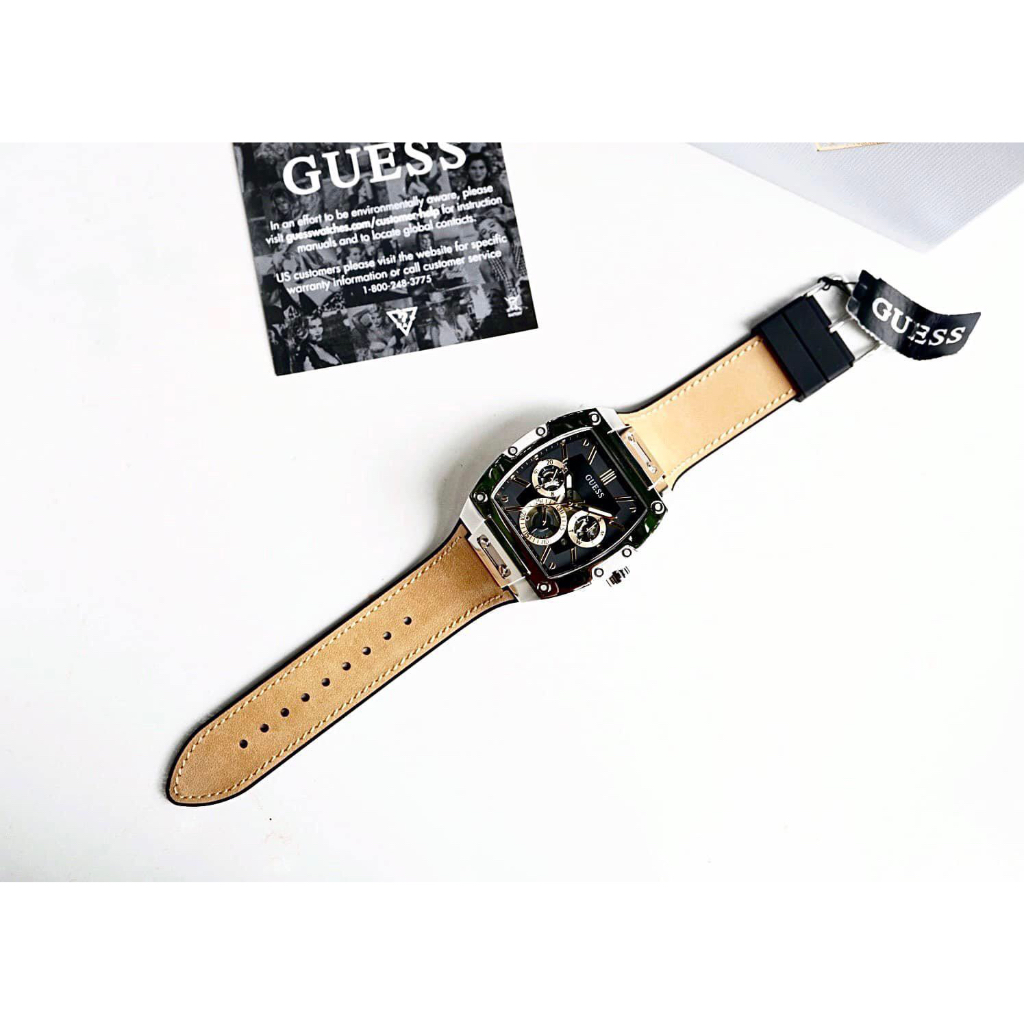 Đồng hồ nam Guess GW0202G3 Phoenix Watch 43mm, Authentic, fullbox, Luxury diamond watch