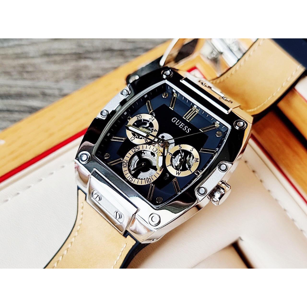 Đồng hồ nam Guess GW0202G3 Phoenix Watch 43mm, Authentic, fullbox, Luxury diamond watch