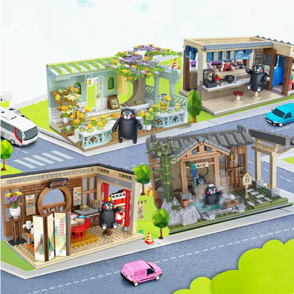 Đồ Chơi Mô Hình Nhà Gấu,Mô Hình Lắp Ráp, Trang Trí, Decor Cao Cấp, Quà Tặng