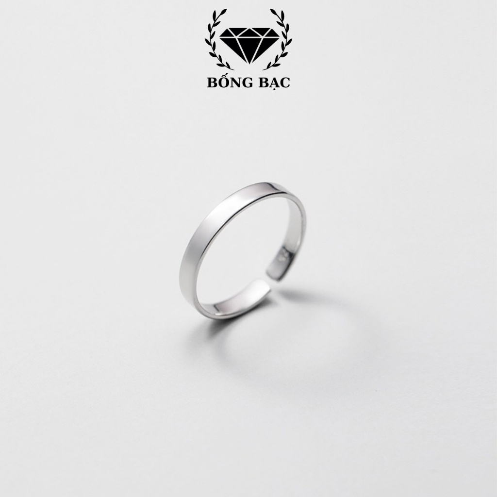 Nhẫn Bạc Nữ Mẫu Trơn Kiểu Dáng Hàn Quốc, Nhẫn Nữ Hàng Thiết Kế Bống Bạc
