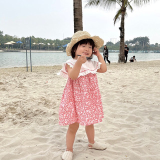 Váy 2077 cổ bèo vuông size 8-26kg bé gái