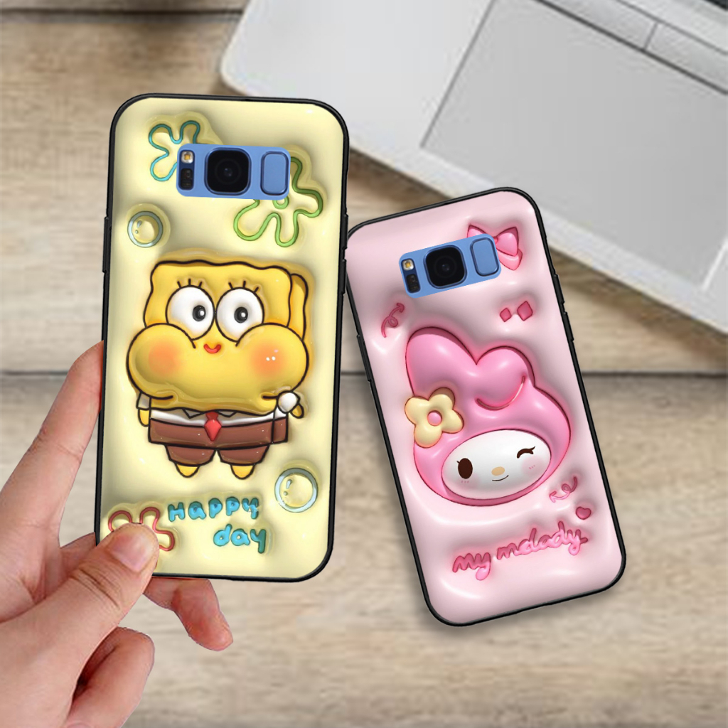 Ốp lưng Samsung S8 / S8 Plus / S8+ bộ gấu nổi in hình PHẲNG
