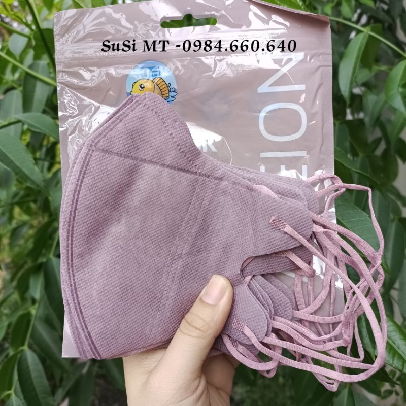 Khẩu Trang 3D Thái Lan Màu Trendy, Không Xù Lông,Mang Êm Tai