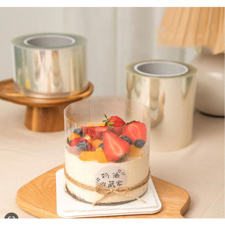 1 cuộn mica bọc thành bánh dày bản 6cm hoặc 8cm trắng trong