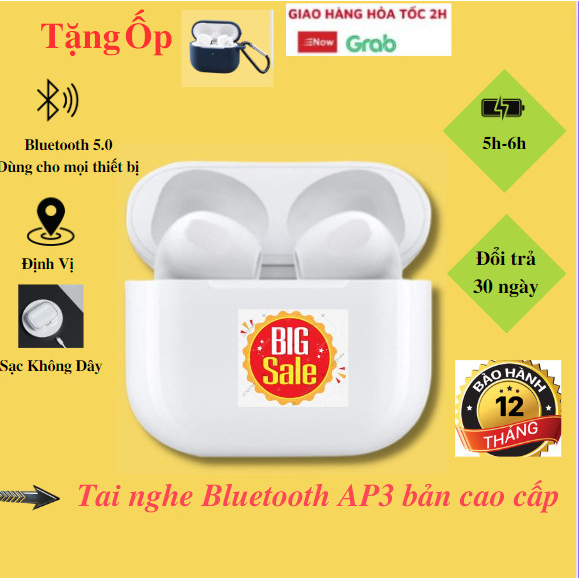 Tai nghe Bluetoooth A3 Cao cấp, dùng mọi thiết bị Andriod và IOS;với Full tính năng: Đổi tên, định vị, âm thanh cục đỉnh