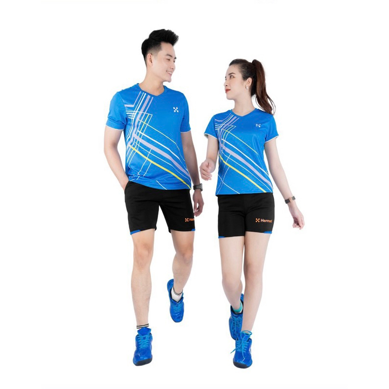 Bộ Thể Thao NAM / NỮ HERMOD Bóng Chuyền, Cầu Lông, Tennis,  Vải Co Dãn, Thoáng Mát, Thấm Hút BA03XD